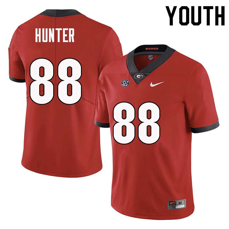 Georgia Bulldogs Youth Jaden Hunter #88 Red Stitched College UGA Football Jersey 23PQ014XN